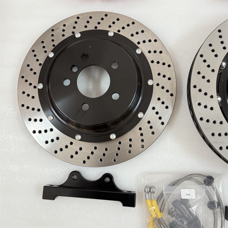 Jekit 4-Pot Brake Caliper 330*28mm Aluminium Disc Kit Smart 451 Front 17inch Rim Fits VW Golf Land Rover Chery A7 New Condition