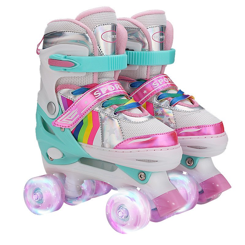 Adults Quality Brake pink Flashing Roller Children Inline Skate