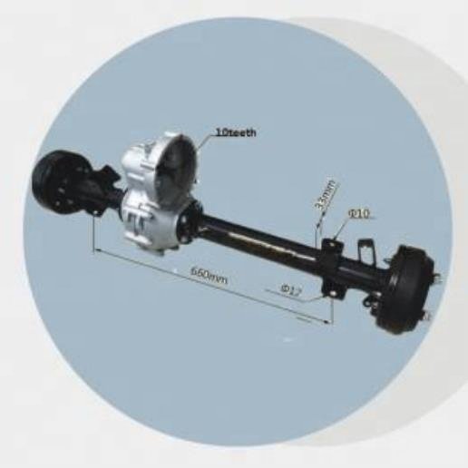 Tricycle Rear Differential Axle 7.5kw 3.3kw 5kw 45v Motor for Electric Vehicle Electric Rear Axle of Tricycle Motorcycle