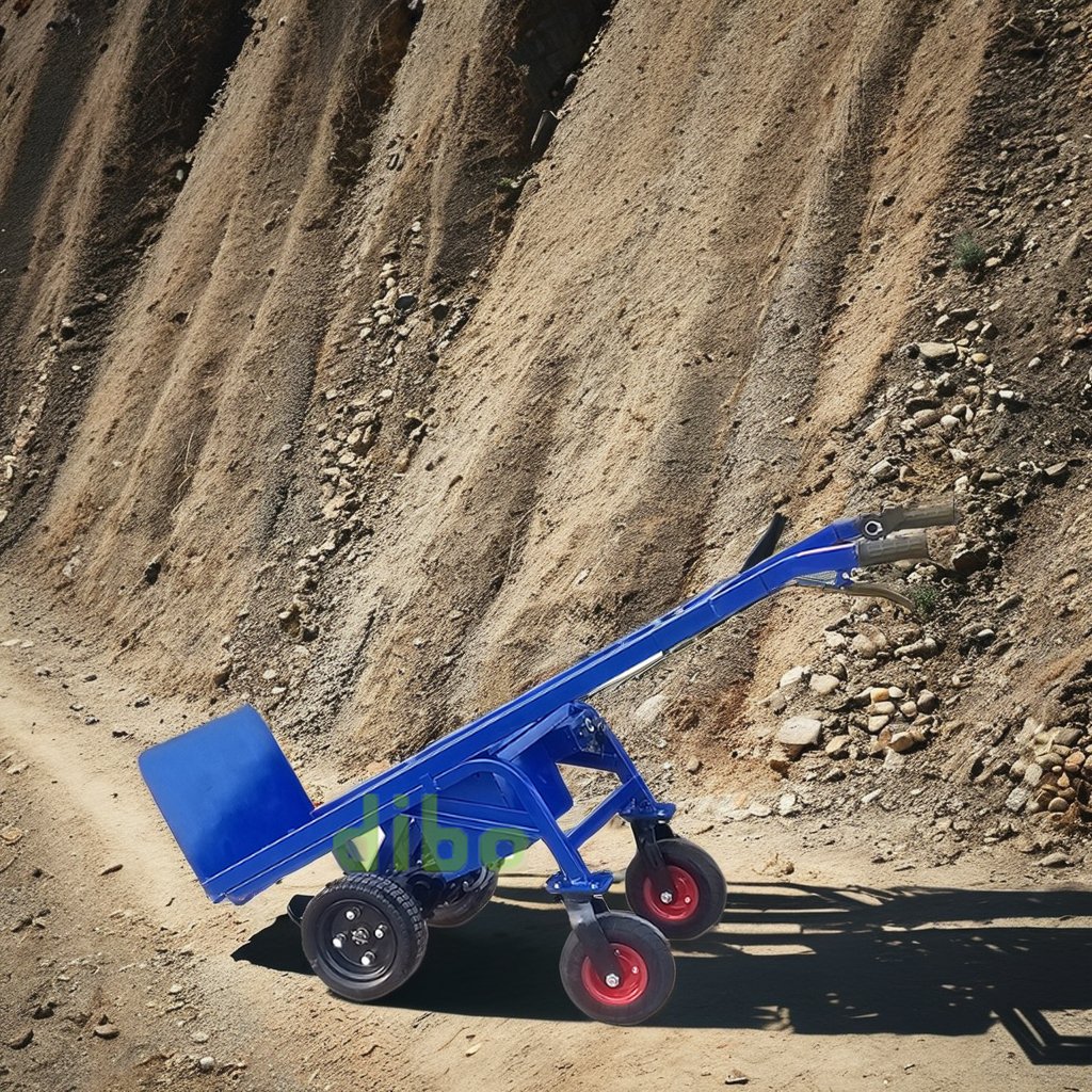 Heavy-duty Gear Drive Drum Brake High Capacity Electric Propulsion Thickened Metal Hand Truck Carts With Removable Guardrails