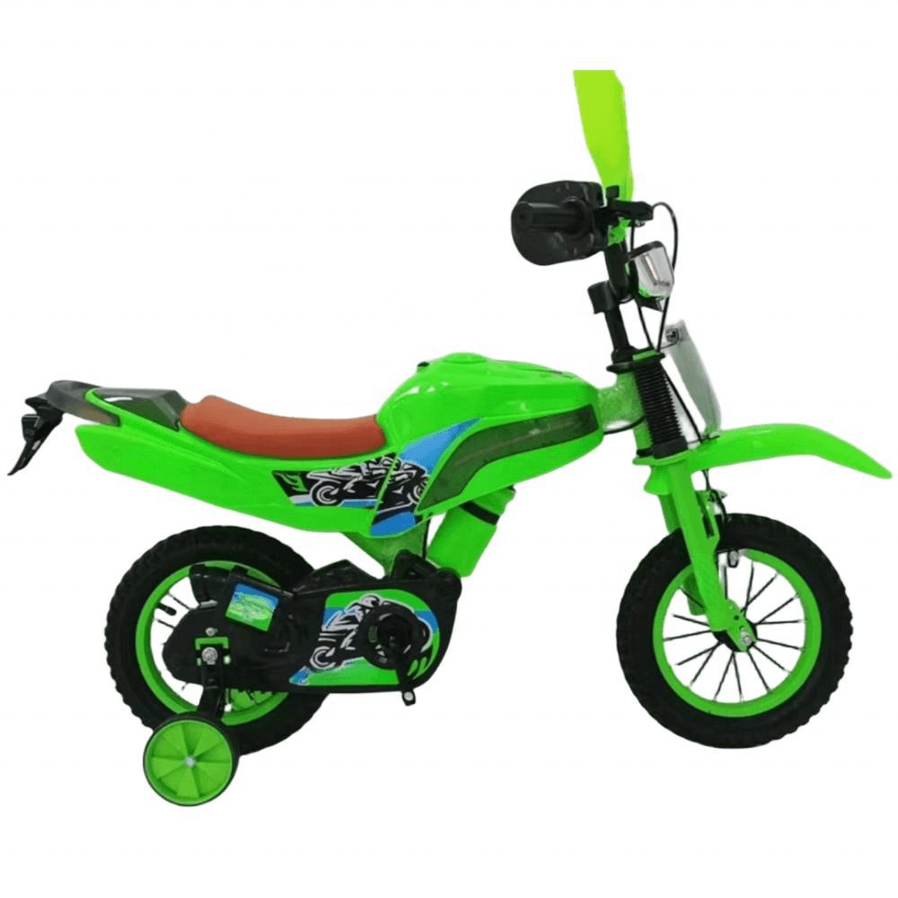 2024 Classic Kids Bike 16 Inch for Ages 3-9 Years Boys and Girls Motorbike Style Kids Bike