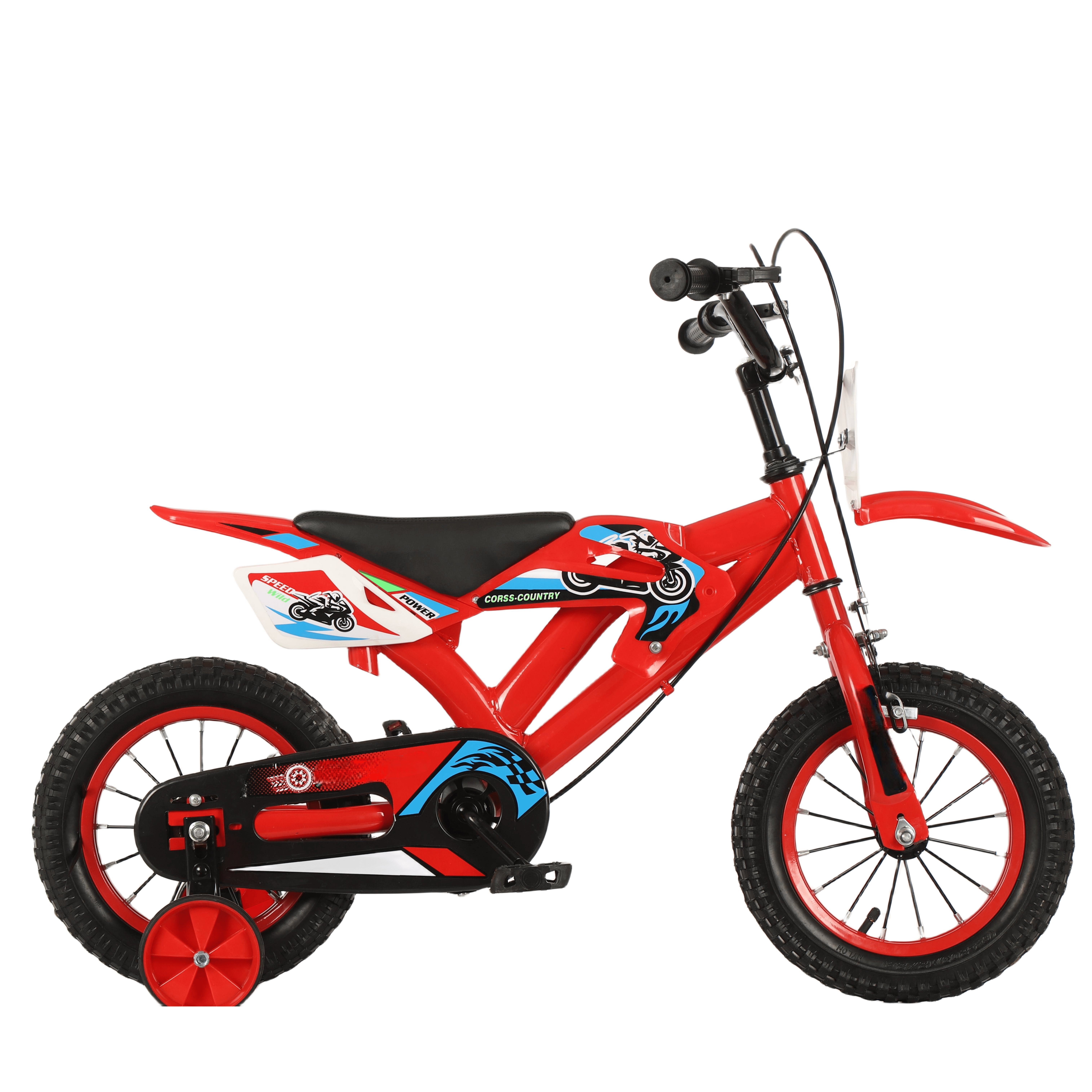 2024 Classic Kids Bike 16 Inch for Ages 3-9 Years Boys and Girls Motorbike Style Kids Bike