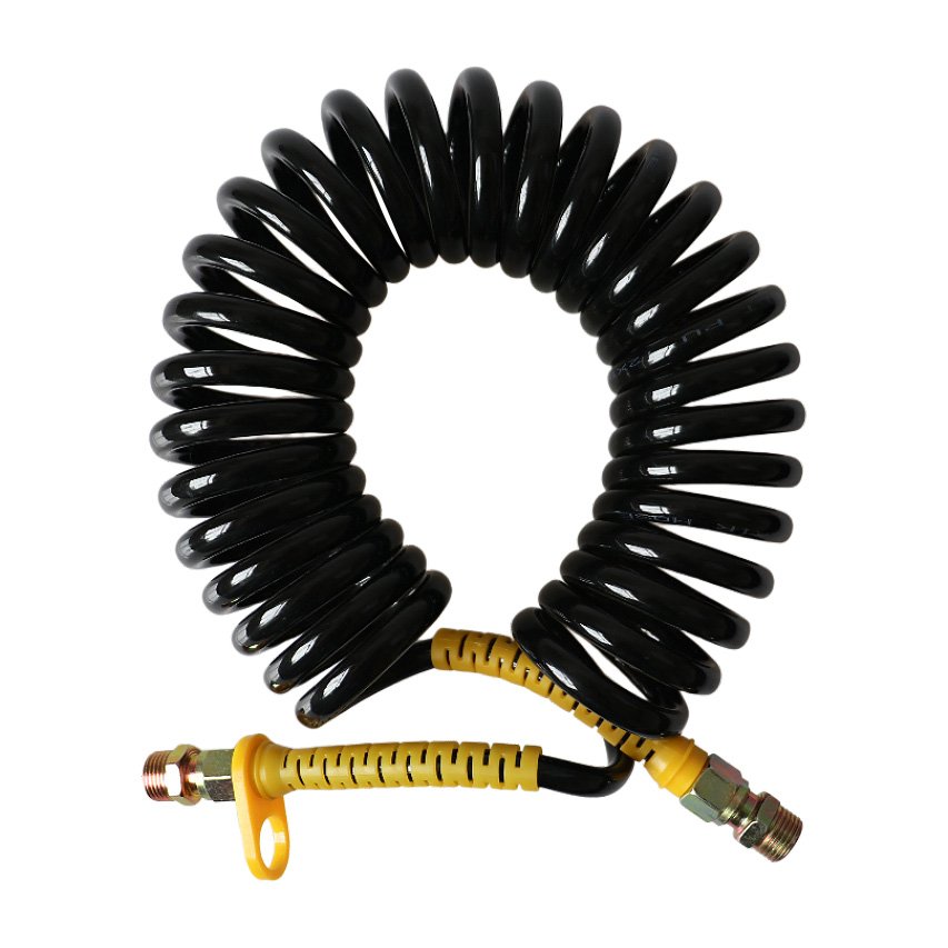 HJYAJZT brand Durable PA12 Air Spiral Coiled Tubing Brake System Universal Auto Pneumatic Trailer Semi Truck Air Hose