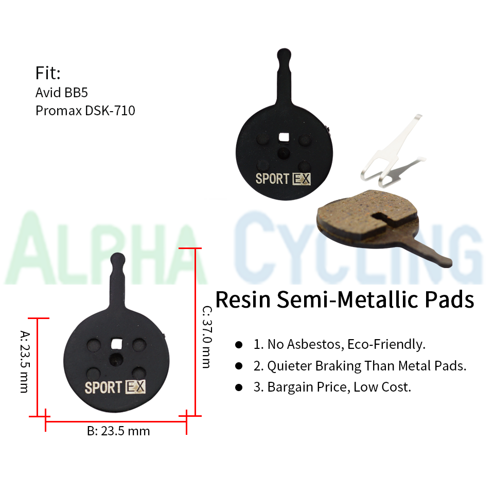 Bicycle Disc Brake Pads for AVID BB5, G-iant ATX 770D Caliper