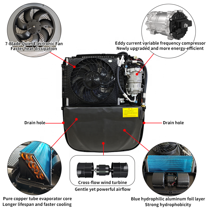 Mini 12 Volt Auto Parking Conditioner Roof Top Roof Top Conditioning Parking Air Accondi Parking Air Conditioner 12v 24v