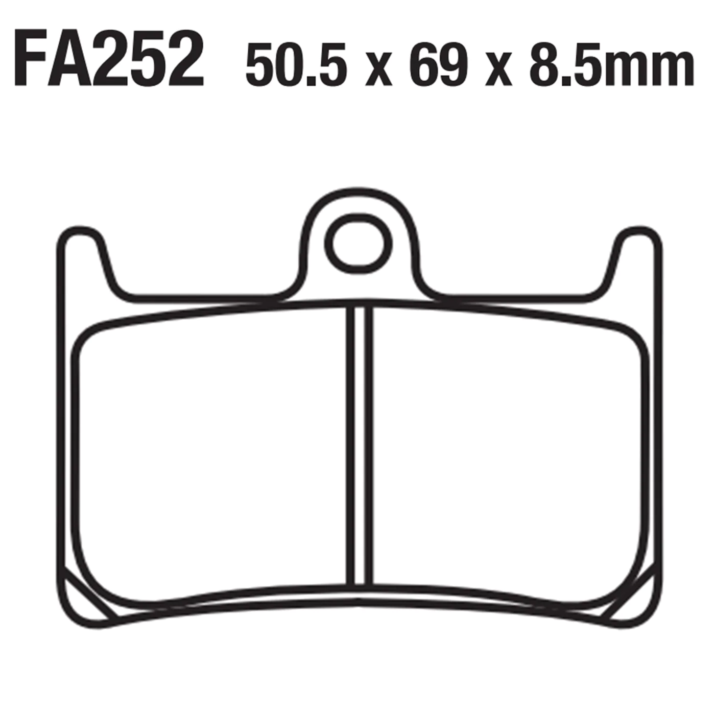 FA252 Semi-Metallic Motorcycle Brake Pads for Yamaha MT07 MT09 TZR250 XJR1300 YZF600 YZF R6 R7