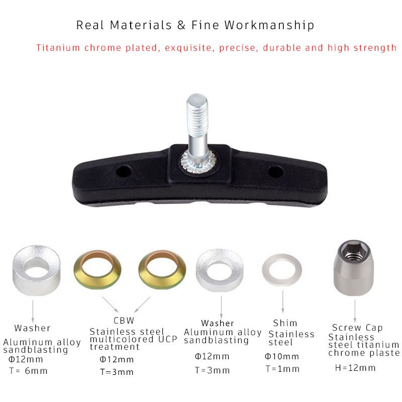 RANAGO Top Quality Rubber Bicycle V Brake Pads Outdoor Mountain Cycling Parts Bike MTB Accessories Riding V-shape Brake Pad