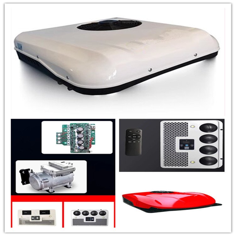 Mini Ac Electric Heating and Cooling 12v 24v Car Vehicle Truck Van Cabin Rooftop Rv Tractor air Conditioner for Forklift