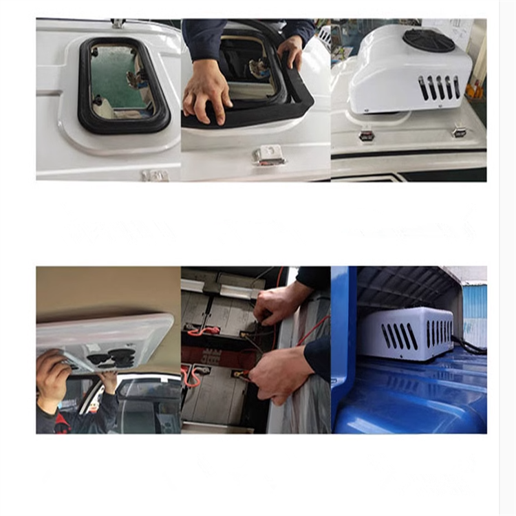 Mini Ac Electric Heating and Cooling 12v 24v Car Vehicle Truck Van Cabin Rooftop Rv Tractor air Conditioner for Forklift
