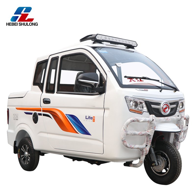 Factory Fuel Three Wheels Enclosed Cargo Motorized Tricycles