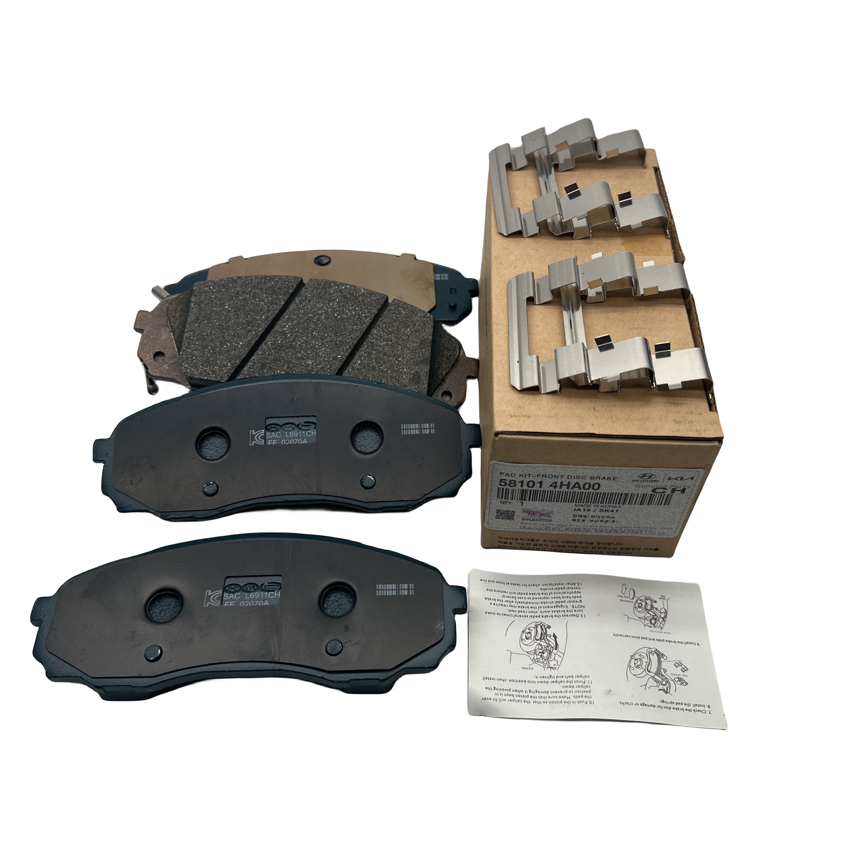 58101-4HA00 Brake System Automotive Parts Spare Ceramic Disc Front Brake Pads OEM 581014HA00