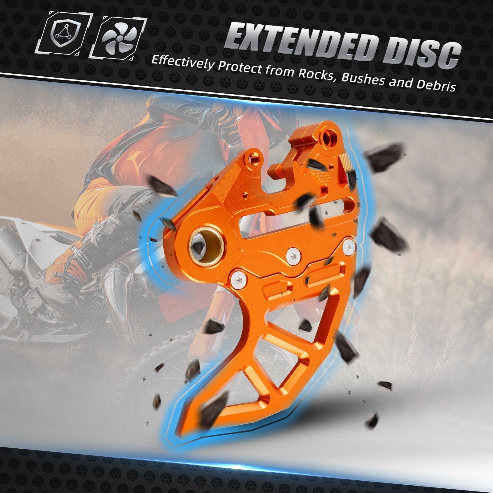 NiceCNC Rear Brake Disc Guard for KTM 125 250 350 450 500 EXC-F SXF XCF SX 2004-2022