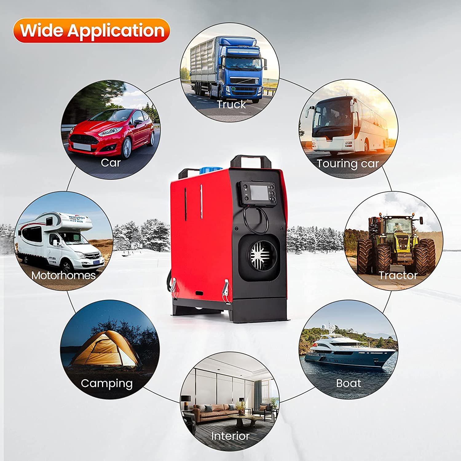 Truck/Car/Boat diesel Heater 12V 5KW 12V Diesel Air Heater All-In-One Portable Parking Hot Sale