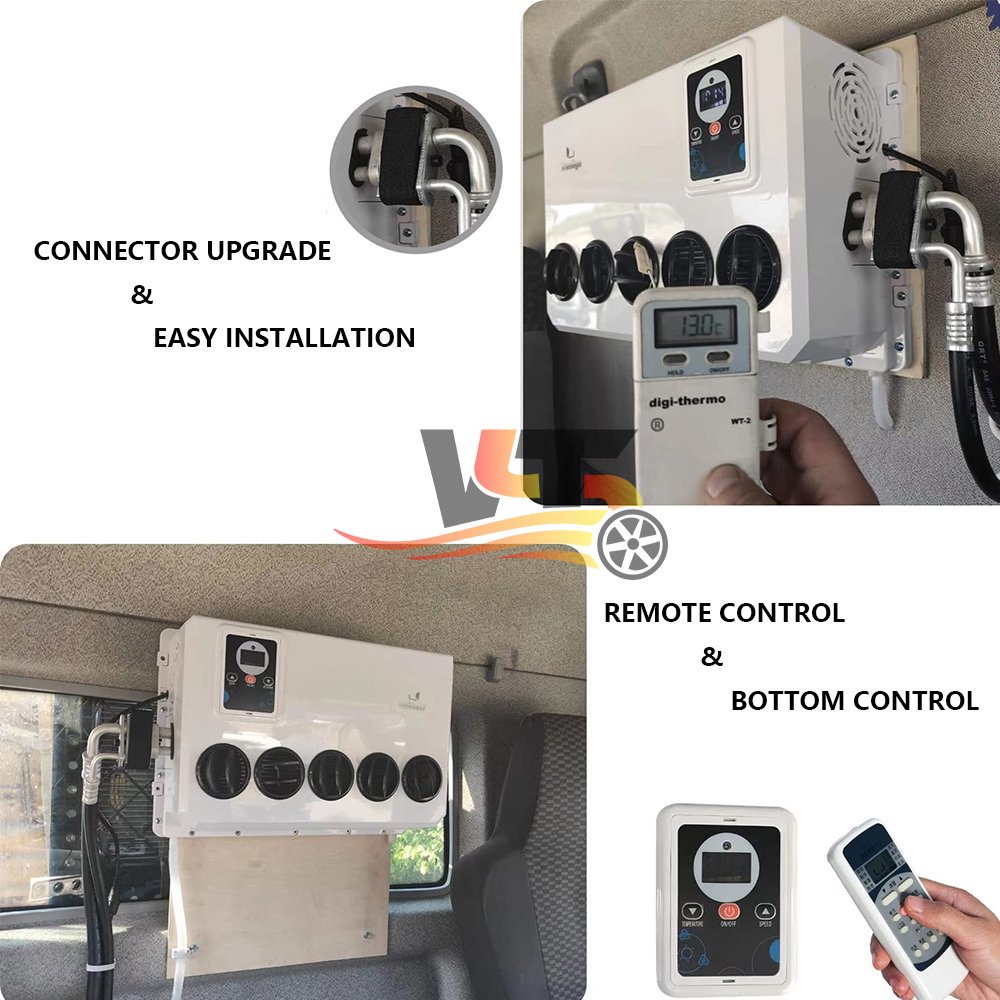 12V Parking Air Conditioner 12 Volt Car Camping Truck Car Electric Air Conditioner Semi Truck Ac Unit Parking Cooler Customer's