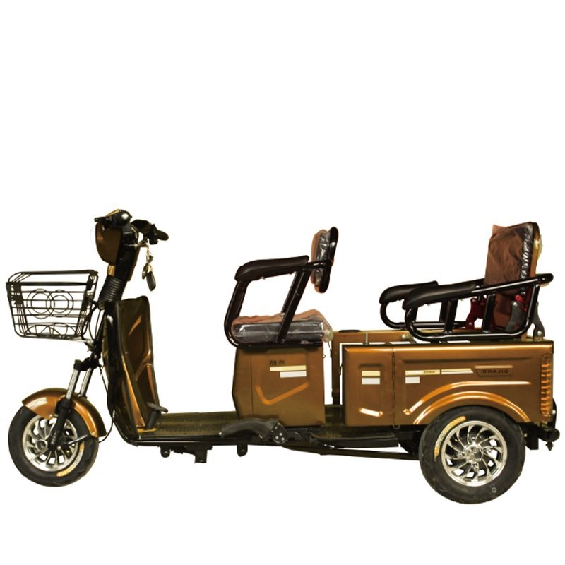High Quality 3 Wheel Electric Cargo Tricycle Drum Brake Electric Passenger Tricycle for Elderly