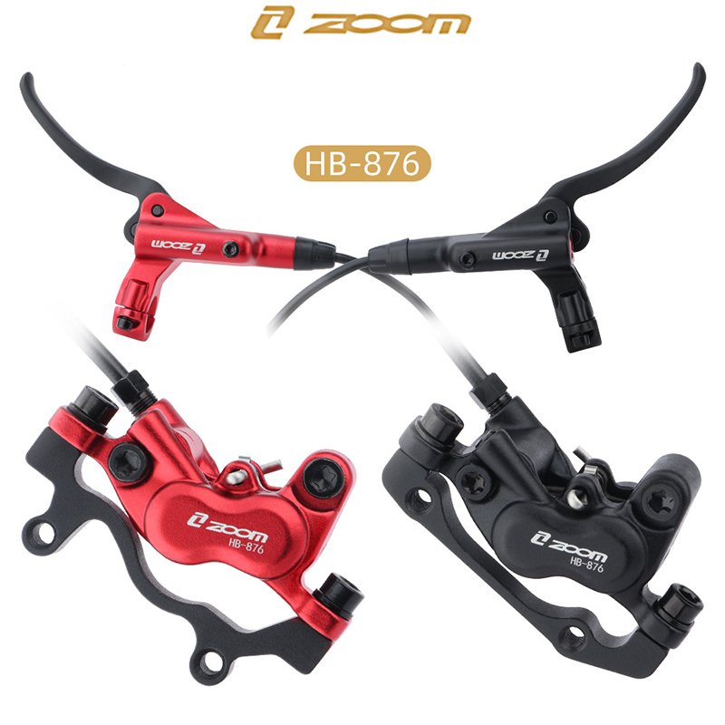 Zoom MTB Hydraulic Brake HB-876 Set 160mm Disc Rotor Front and Rear Mountain Bike Caliper Bicycle Hydraulic Disc Brake
