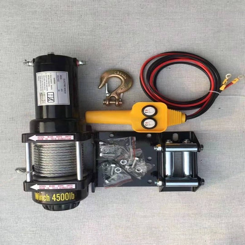 12V /24V Steel Cable Wire Rope Electric Winch 15000lbs for Car
