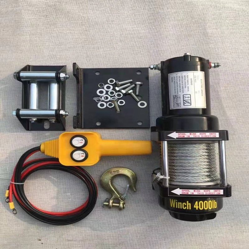 12V /24V Steel Cable Wire Rope Electric Winch 15000lbs for Car