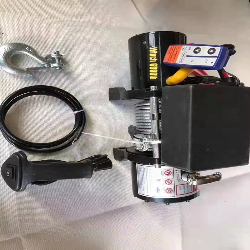 12V /24V Steel Cable Wire Rope Electric Winch 15000lbs for Car