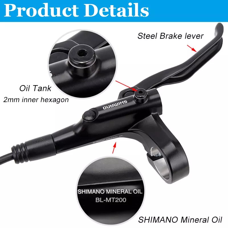 Shimano MT200 M315 Brake Bicycle Bike MTB Hydraulic Disc Brake Set Clamp BR-BL-MT200 Mountain Bike with RT56 Disc Brake Parts