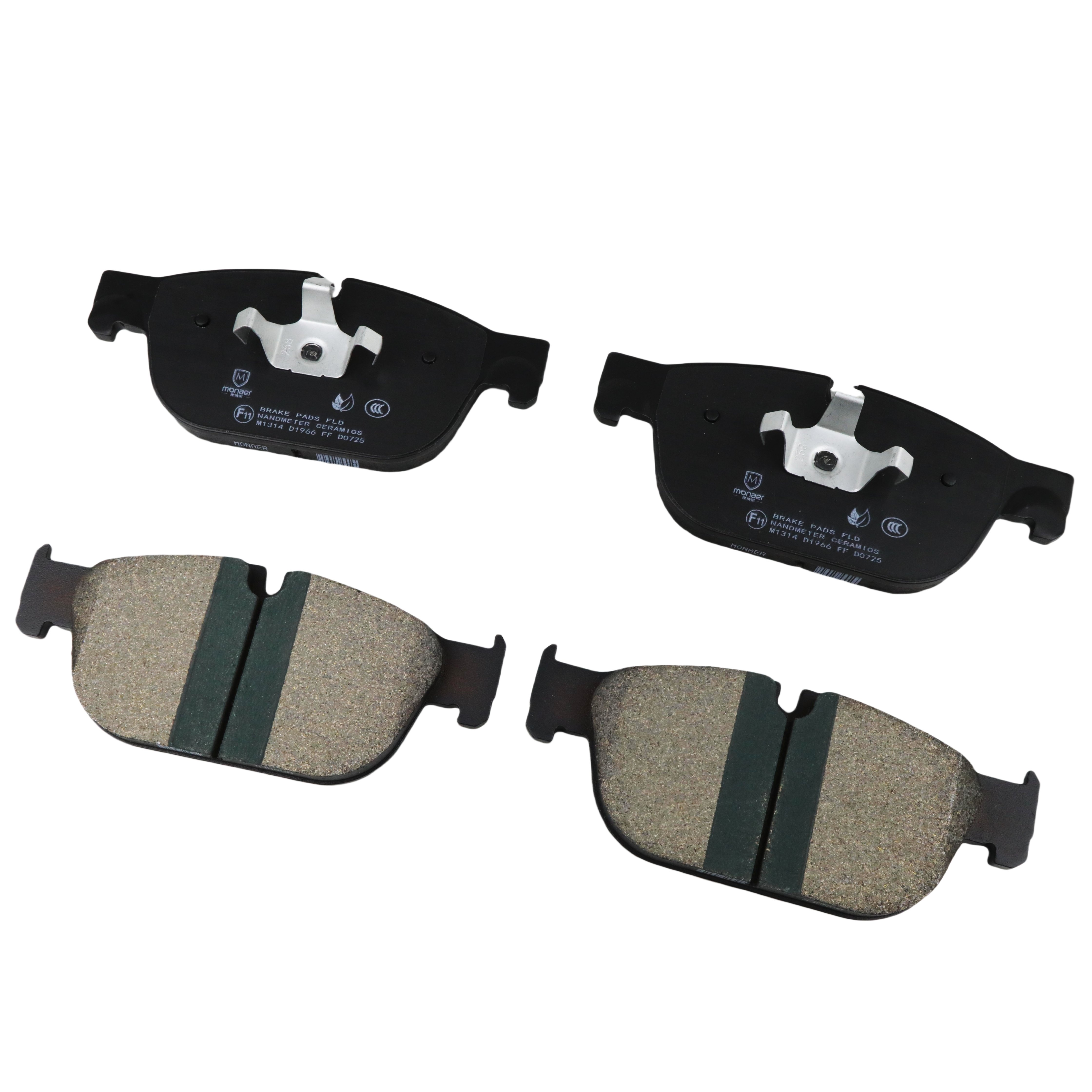 Monaer Brake Pads D1966 Ceramic Front Disc Brake Pad for PEUGEOT