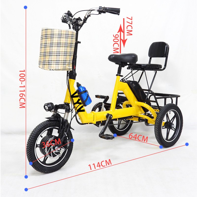 2023 Mobility-impaired People Used Three Wheel Electric Mini Motorized Tricycle With Battery for Passenger and Cargo