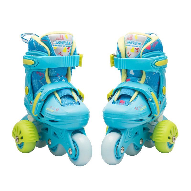 EACH Adjustable Skate Wear-resisting & Breathable Roller Skates Single Flashing Roller Removable Roller Skate Shoes for Begin