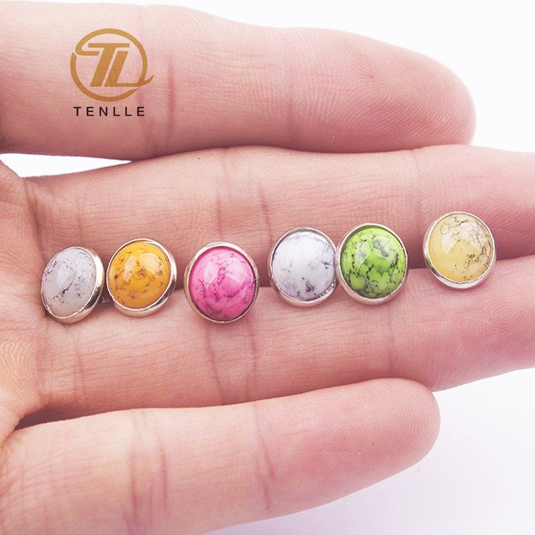Colorful Artificial Gem Mushroom Rivets Cap Stud for Bag Clothes Leather Decoration DIY Craft Accessory
