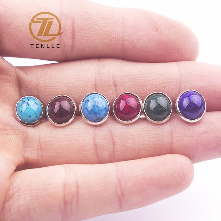 Colorful Artificial Gem Mushroom Rivets Cap Stud for Bag Clothes Leather Decoration DIY Craft Accessory