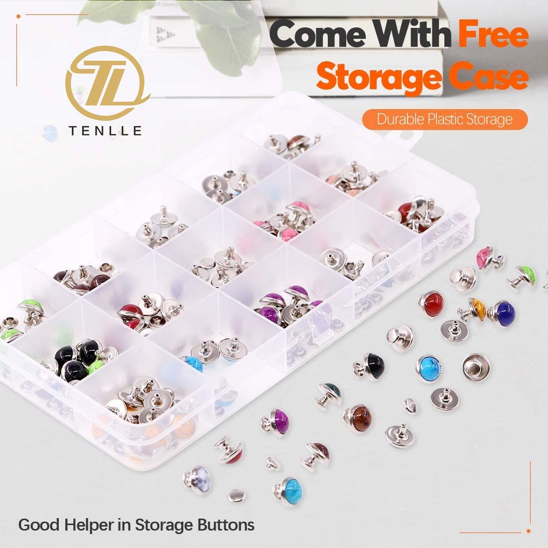 Colorful Artificial Gem Mushroom Rivets Cap Stud for Bag Clothes Leather Decoration DIY Craft Accessory
