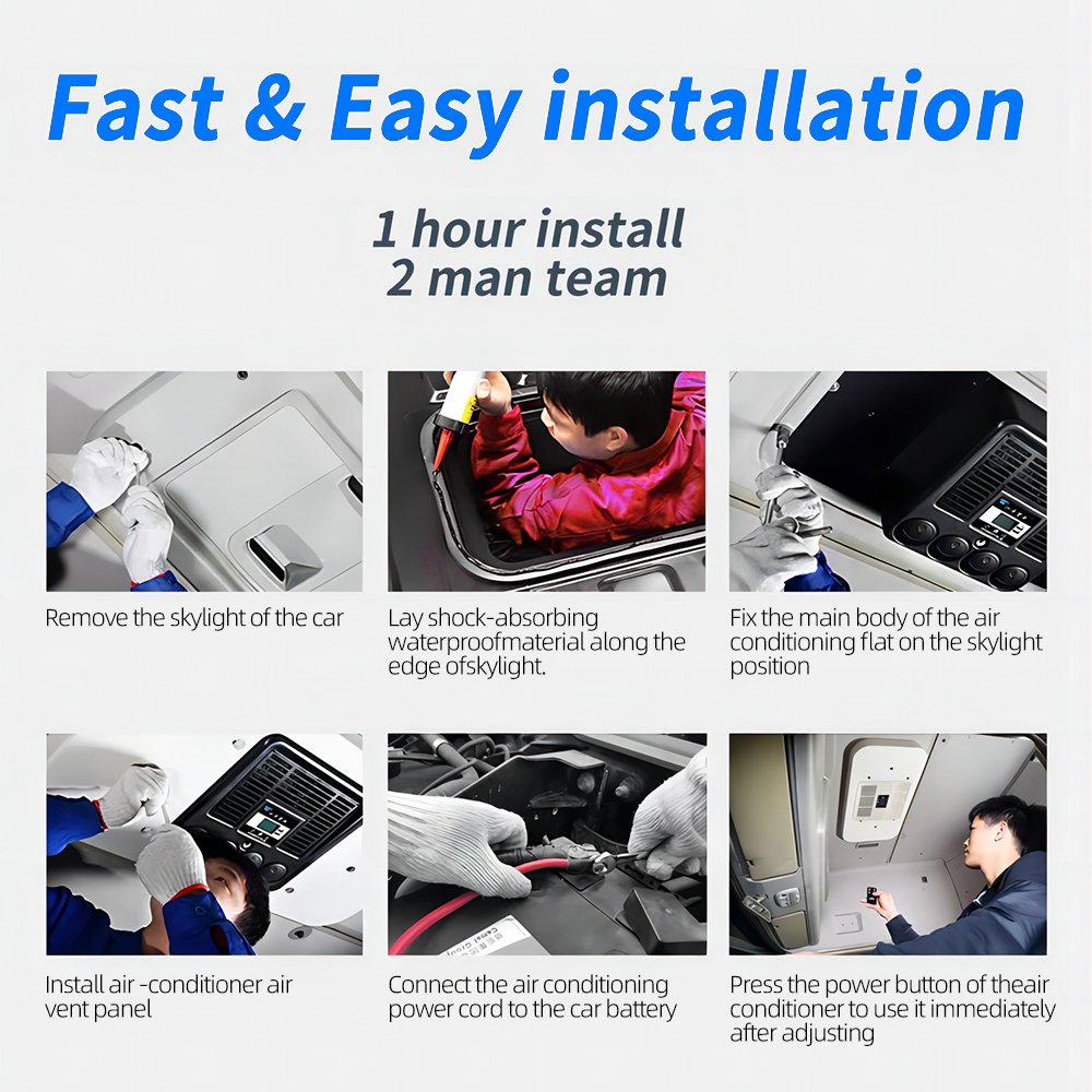 New Auto Parking Conditioner Hisense Classic 24 Volt DC Rooftop Air Conditioner System for Cars Trucks RVs