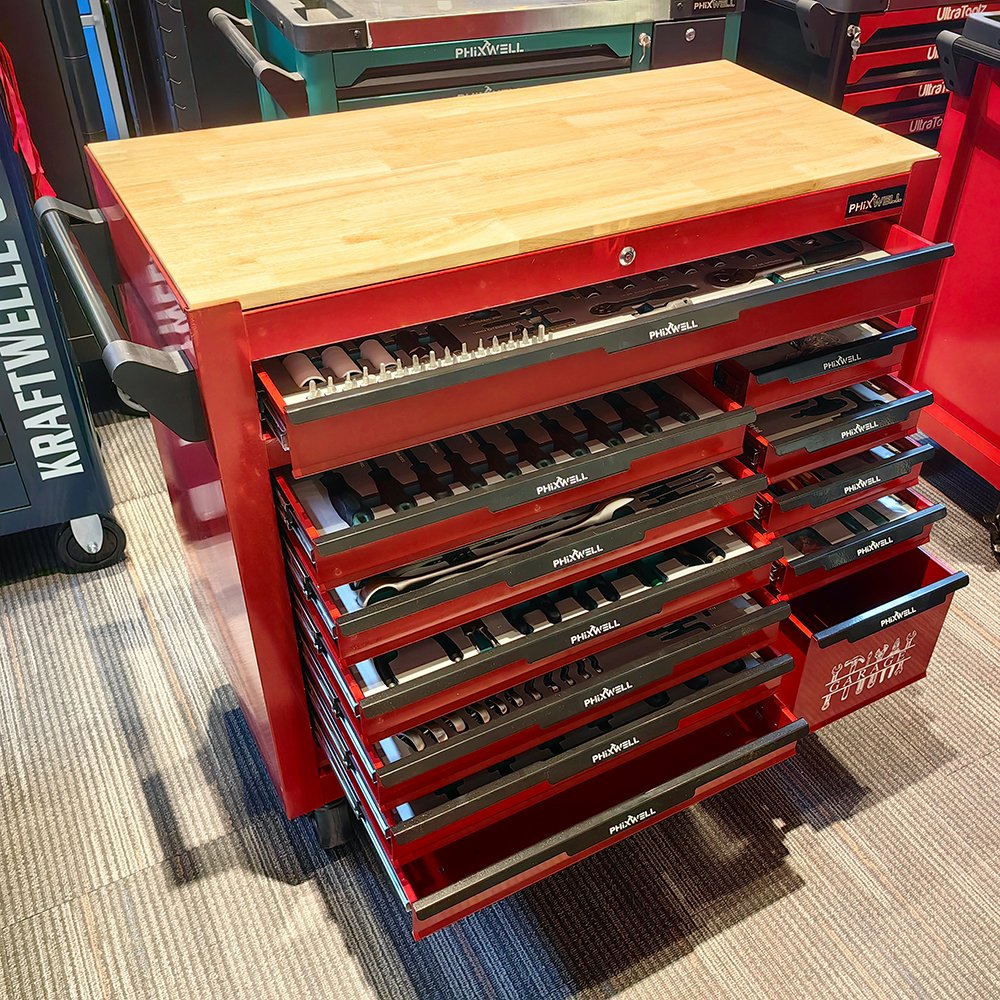 Professional Heavy Duty Metal 13 Drawer Rolling Tool Cabinet with Tools