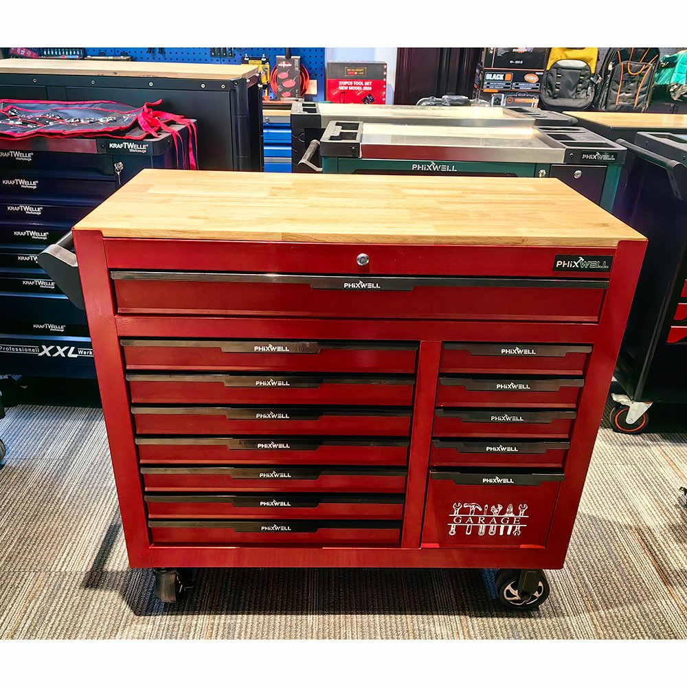 Professional Heavy Duty Metal 13 Drawer Rolling Tool Cabinet with Tools