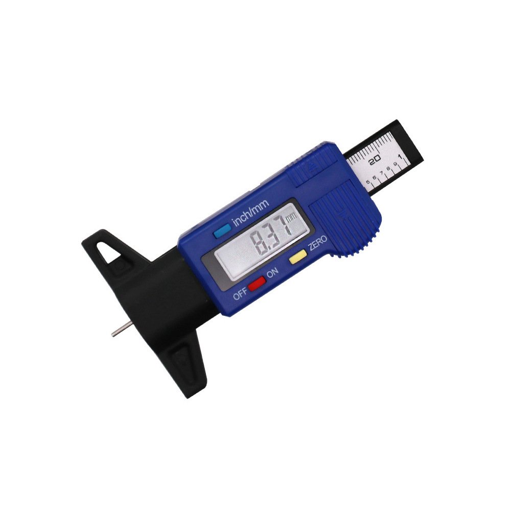 0-25.4mm LCD Tyre Digital Tire Tread Depth Gauge Meter Measure Caliper Thickness Gauges Tread Brake Pad Shoe Tire Monitoring