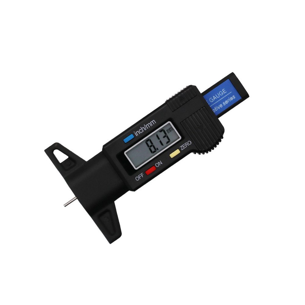 0-25.4mm LCD Tyre Digital Tire Tread Depth Gauge Meter Measure Caliper Thickness Gauges Tread Brake Pad Shoe Tire Monitoring