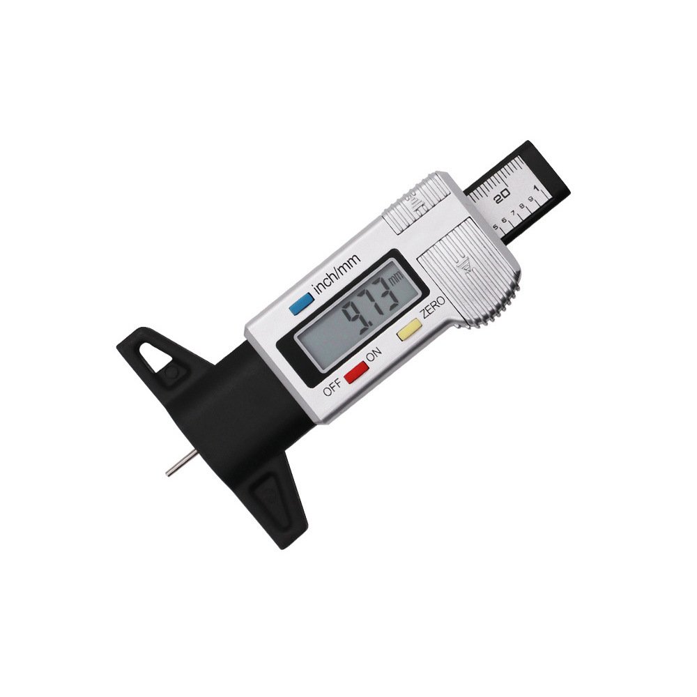 0-25.4mm LCD Tyre Digital Tire Tread Depth Gauge Meter Measure Caliper Thickness Gauges Tread Brake Pad Shoe Tire Monitoring