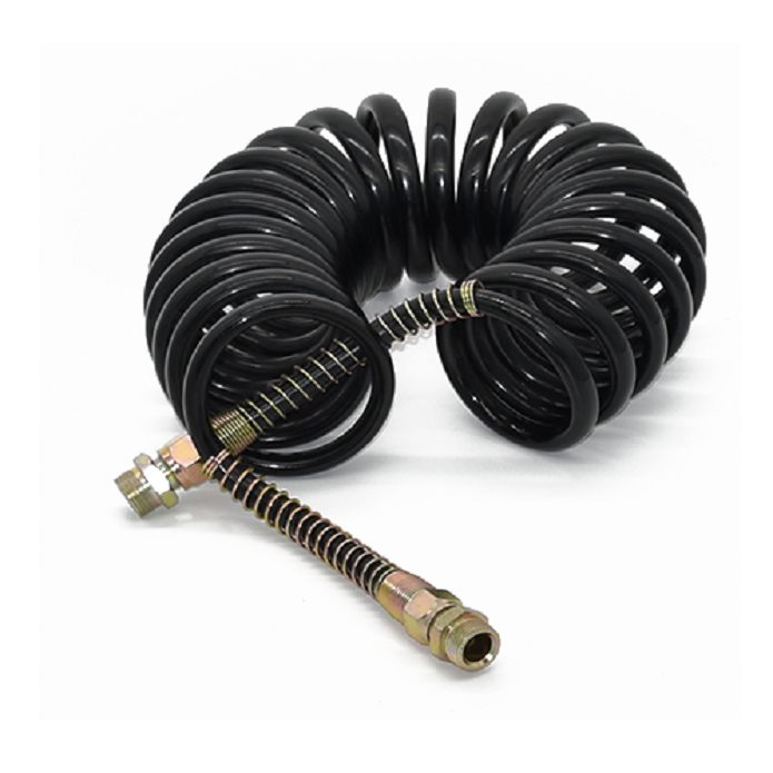 PA Pu Air Coil Hose Spiral Tube Spring with QUICK COUPLER, Flexible PU Recoil Spiral Hose Tube for Compressor Tools