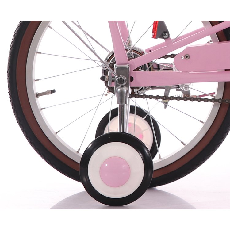 Factory Direct 20 Inch Pink Bicycle for Girls Aged 9 Single Speed 16 Inch Children's Bike with Steel Fork & Brake Line