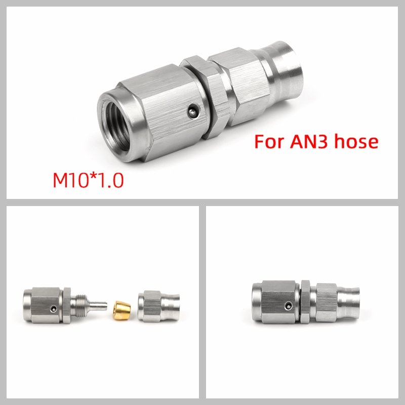 Stainless Steel Banjo Bolts AN3 AN4 M10x1.0 M10*1.25 M12X1.0 M12X1.25 M Brake Caliper Single Banjo Bolt Fitting