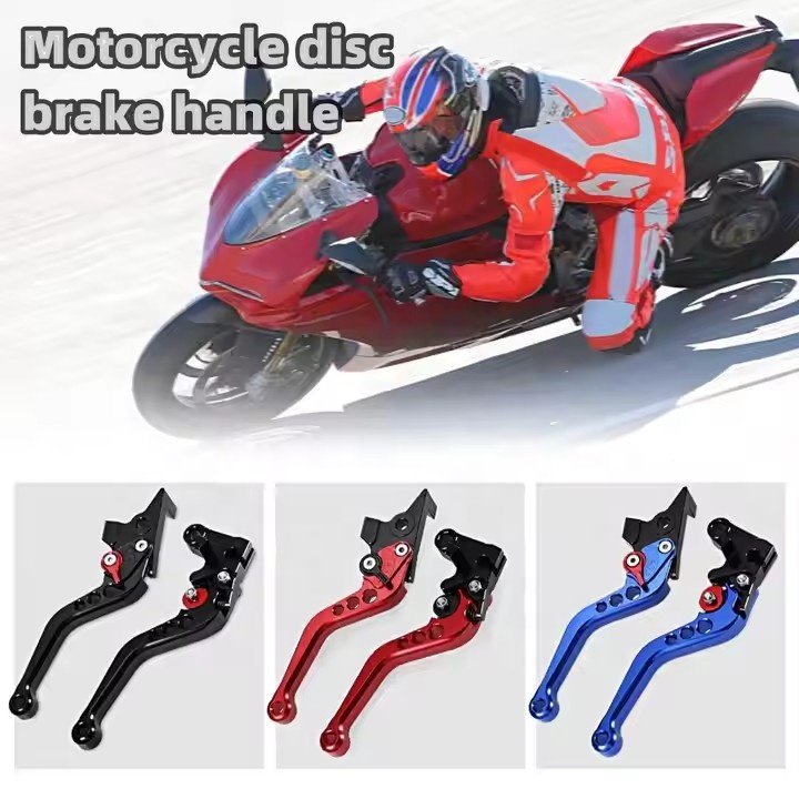 Adjustable Electric Vehicle Front Rear Disc Brake Handlehold Motorcycle Modified Fuxi Ghost Fire Brake Horn Brake Levers