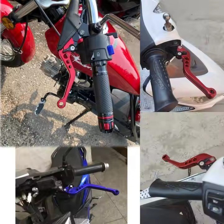 Adjustable Electric Vehicle Front Rear Disc Brake Handlehold Motorcycle Modified Fuxi Ghost Fire Brake Horn Brake Levers