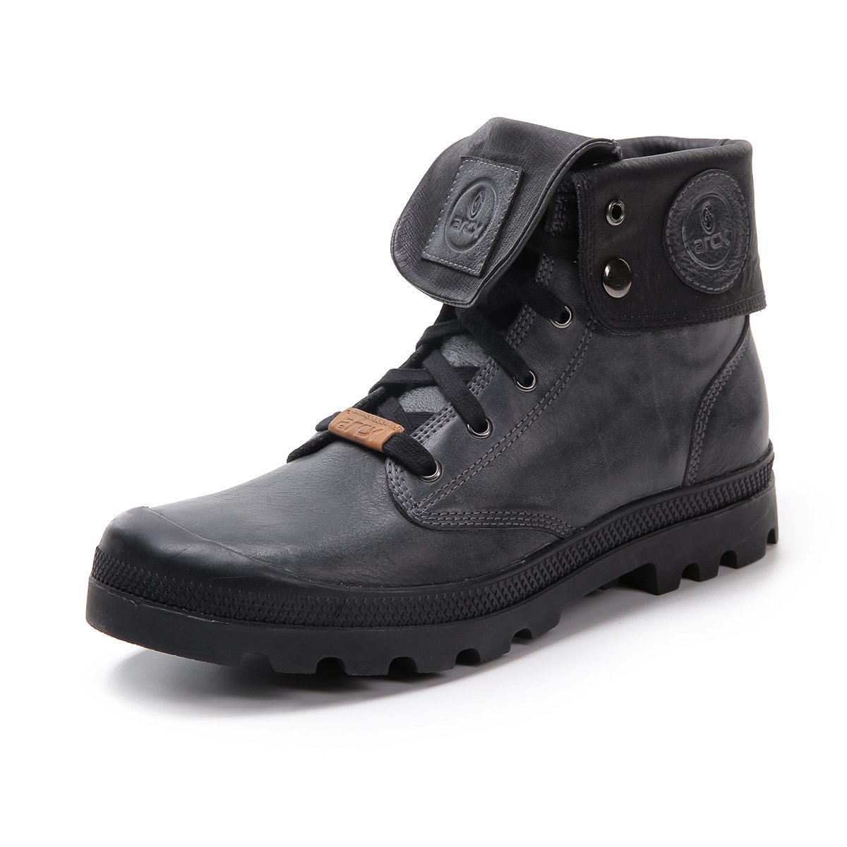 ARCX Retro Style Cowhide Leather Lapel Leisure Hiking Men's Motorcycle Safety Riding Boots