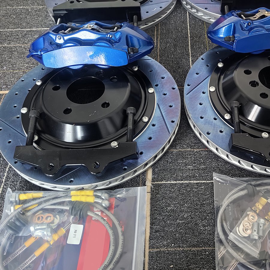 Upgrade Front Wheel 8 piston Brake Calipers Rear Wheel 4 Pot Brake Caliper Big Brake Kit 380 mm for BMW Series 18-21 Inch Wheels