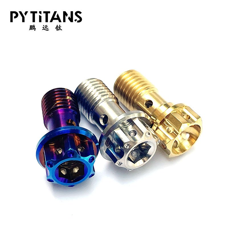 Factory Price GR5 Titanium Bolts M10 Motorcycle Brake Caliper Banjo Bolt Oil Drain Screw/Hollow Screw Flange Head