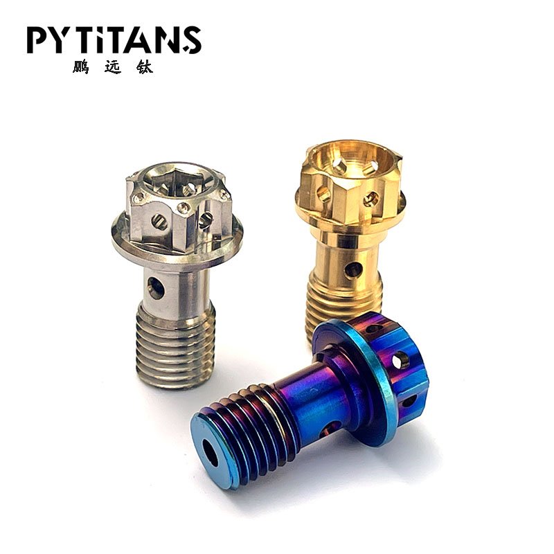Factory Price GR5 Titanium Bolts M10 Motorcycle Brake Caliper Banjo Bolt Oil Drain Screw/Hollow Screw Flange Head
