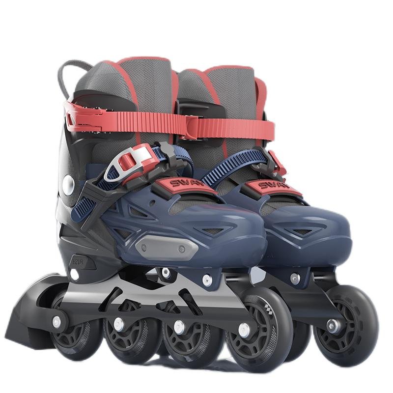 Three-layer Lock Fixation Roller Blades Inline Skate Wear-resistant and Anti-collision Figure Skates for Beginner Kids and Adult
