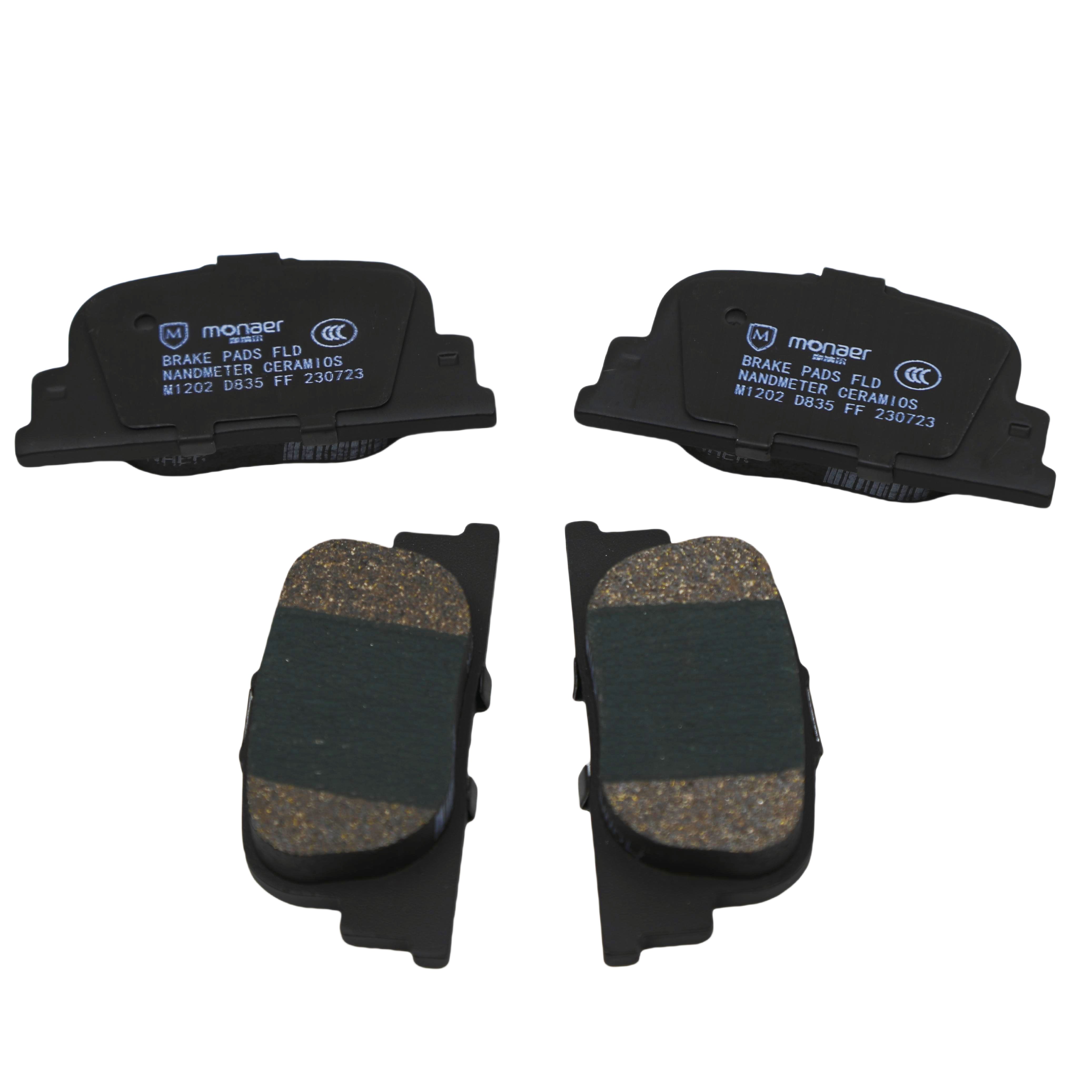 D835 Brake Pad Manufacturer Monaer High End Ceramic Brake Pads No Sound No Dust