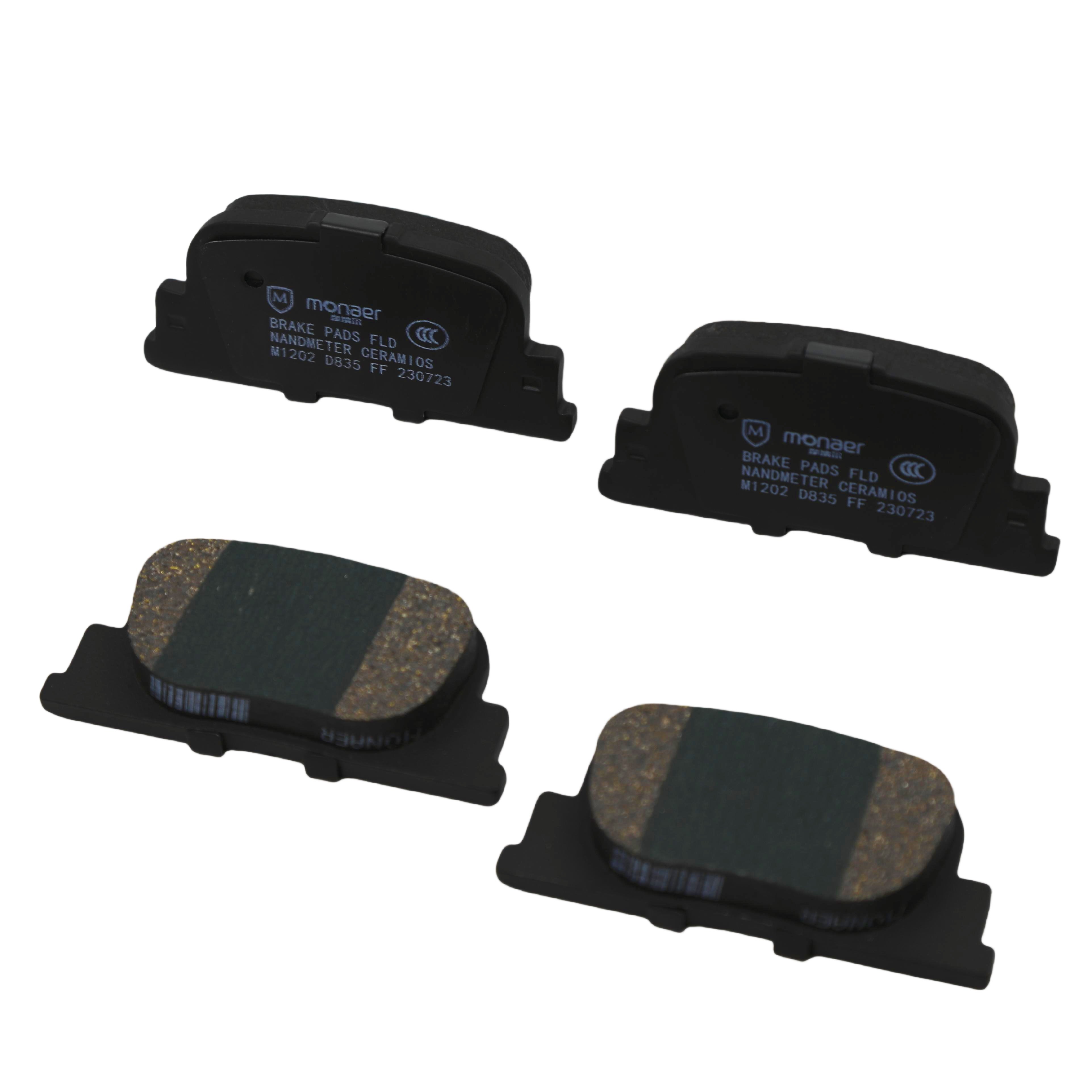 D835 Brake Pad Manufacturer Monaer High End Ceramic Brake Pads No Sound No Dust