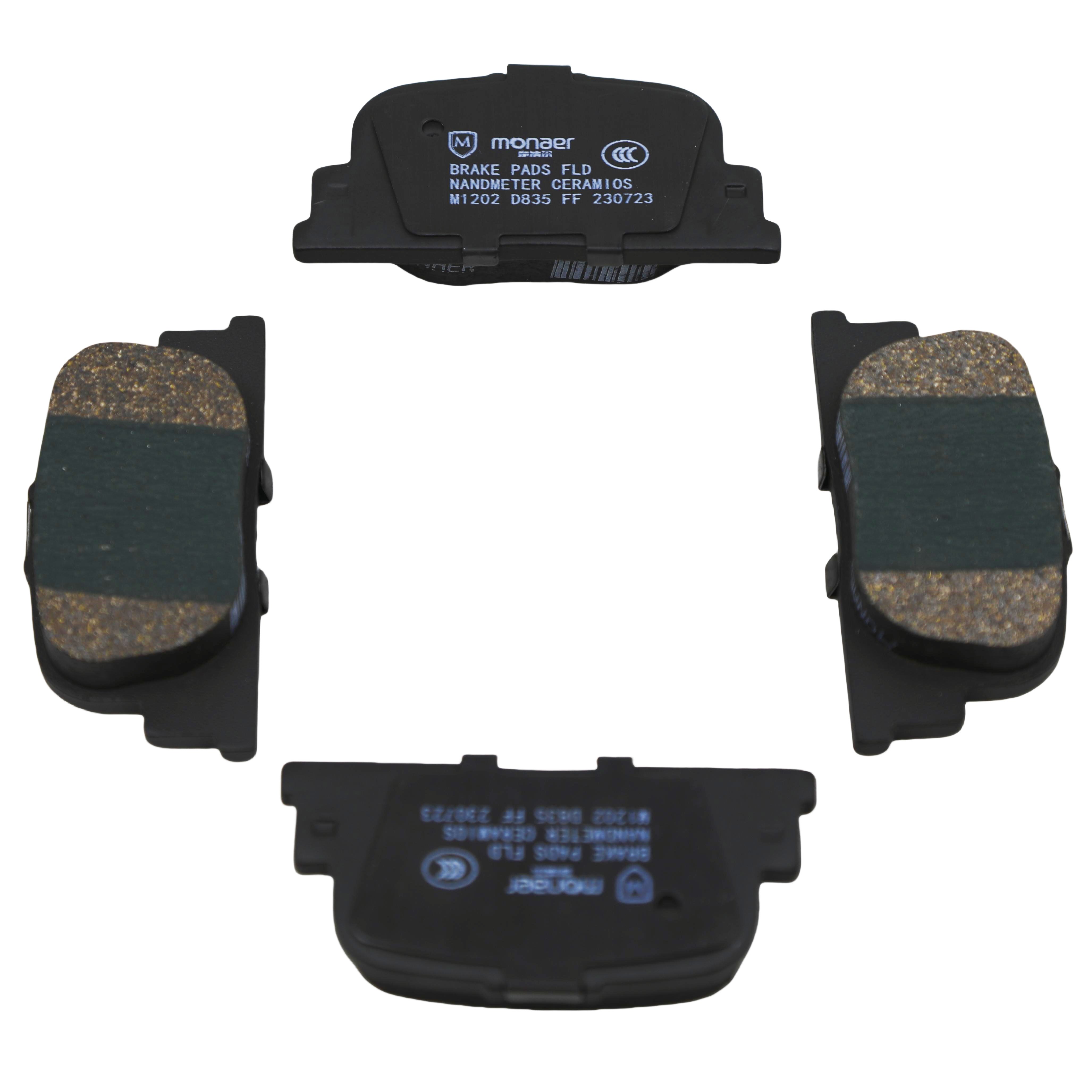 D835 Brake Pad Manufacturer Monaer High End Ceramic Brake Pads No Sound No Dust