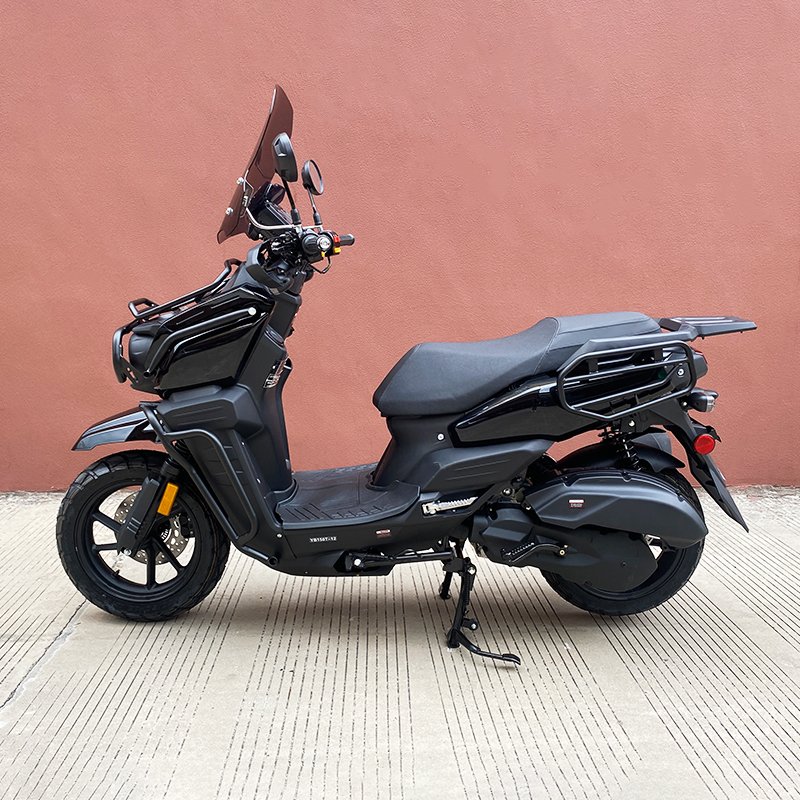 EPA DOT Certified 150CC Gas Scooter with New Design Air-Cooled Disc Brake and 13 Inch Tire Includes Motorcycle Windshield